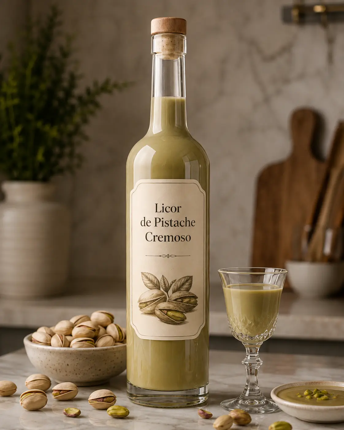 Pistachio cream liqueur